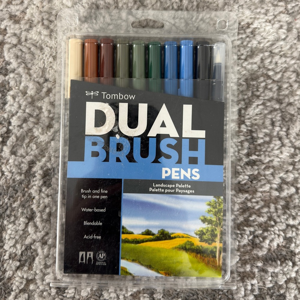 New Tombow Landscape Palette Dual Brush Art Markers Multicolor